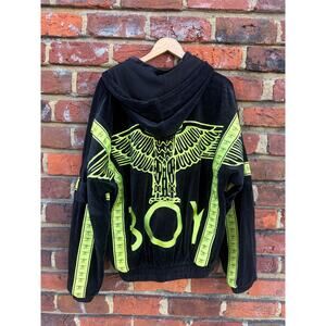 BOY London Velour Embroidered Hooded Track Jacket Size XL
